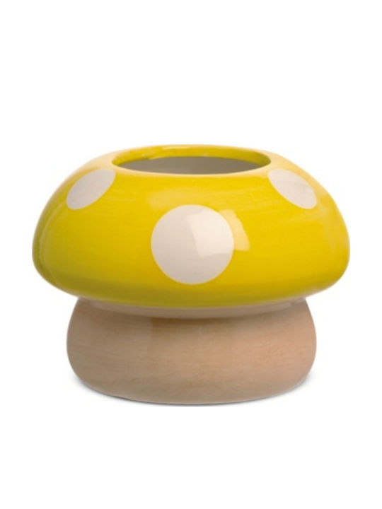 Likò Italia Ceramic Yellow Plant Pot 14x14x10cm