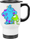 Cană Termos Monsters 450ml Albă