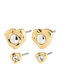 Pilgrim Set Gold Plated Stud Earrings