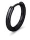 Sharks Bay Clothing Black Steel Hoop Earrings