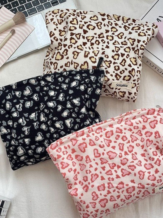 Damentäschchen Leopard – Retro Corduroy Süßes Täschchen Schwarz