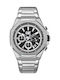 CAT Chrono Mens Ανδρικό Ρολόι Μπαταρίας με Ασημί Ατσάλινο Μπρασελέ