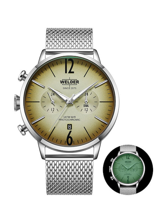 Welder Moody Мъжки Часовник 45mm На Батерия Със Сребрист Метална Гривна