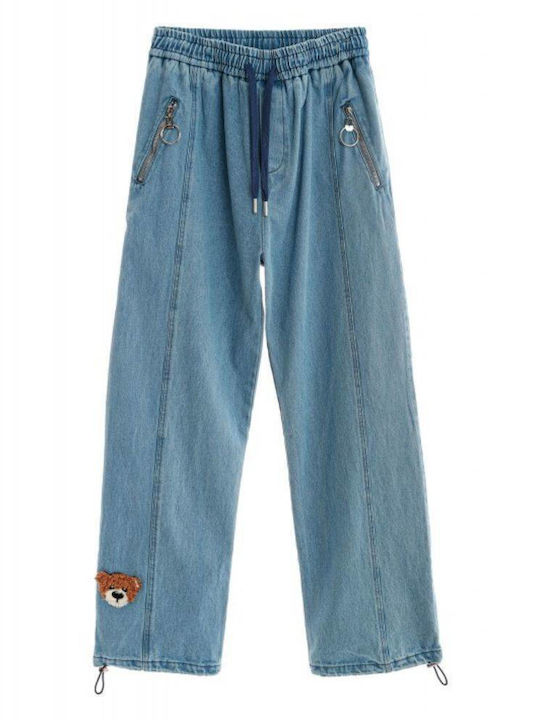 Mod Wave Movement Women's Jean Pants in Wide Leg Style