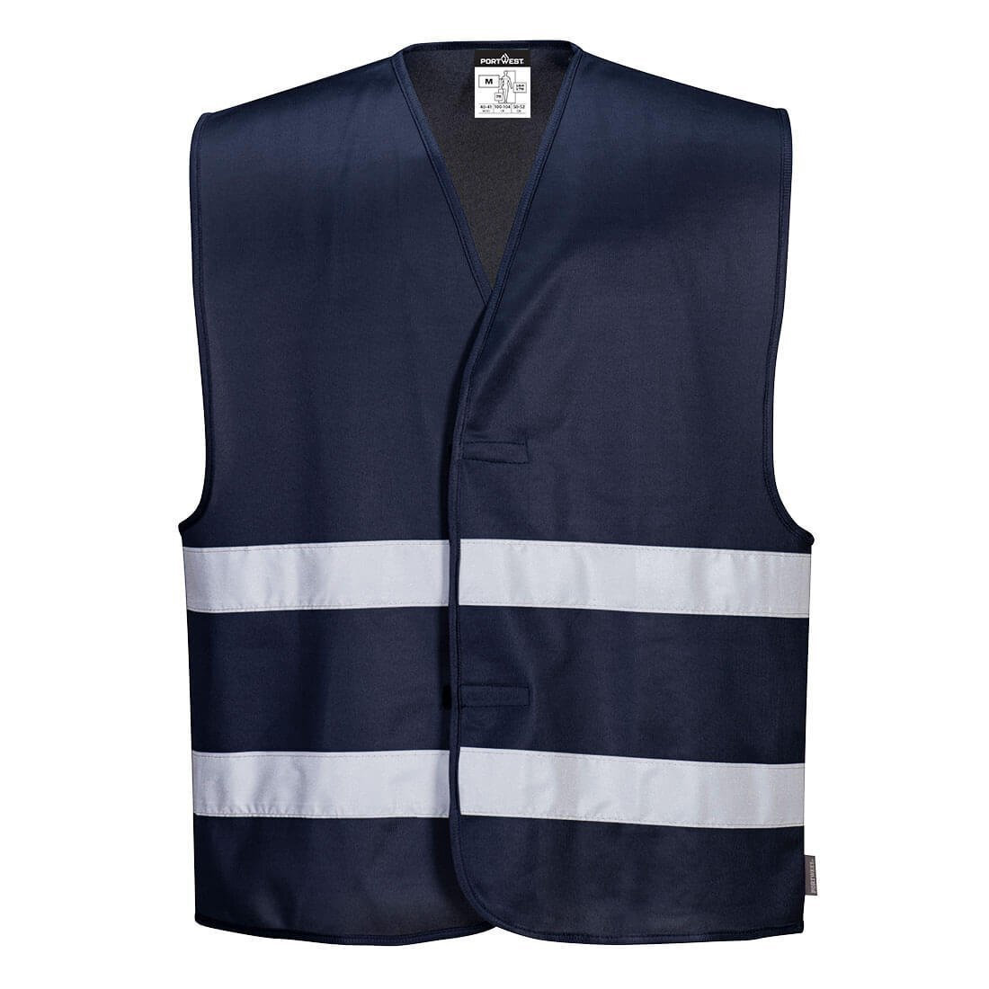 Portwest Men's Safety Vest with Reflective Tapes Navy Blue F474NAR