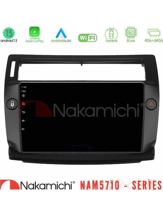 Nakamichi Car Audio System for Citroen C4 2004-2010 Bluetooth USB WiFi GPS Apple CarPlay Android Auto with 9" Touch Screen