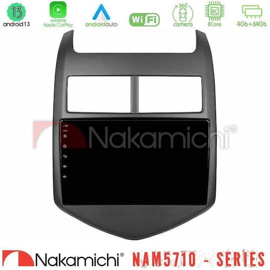 Nakamichi Ηχοσύστημα Αυτοκινήτου για Chevrolet Aveo 2011-2017 (Bluetooth/USB/WiFi/GPS/Apple-Carplay/Android-Auto) με Οθόνη Αφής 9"