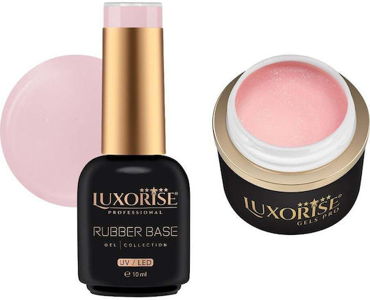 Set Gel De Construcție Bază Din Cauciuc Natural Blush Luxorise