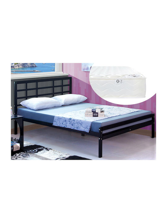 Ibiza Doppelbett Metall Schwarz mit Lattenrost ...