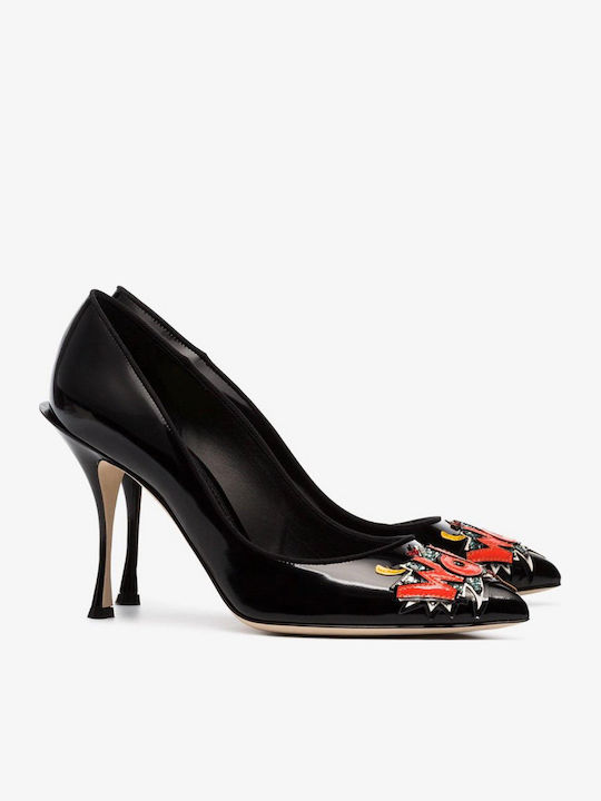 Dolce & Gabbana Heels in Black Patent Leather