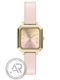 Armani Exchange Γυναικείο Ρολόι 27mm Μπαταρίας με Ροζ Δερμάτινο Λουράκι