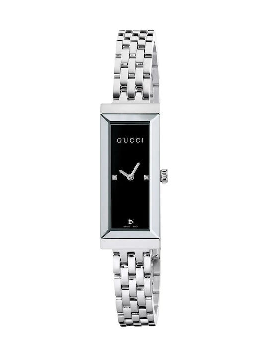 Gucci Womens Watch Battery with Silver Metal Bracelet