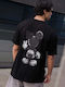 Short Sleeve Black Blouse