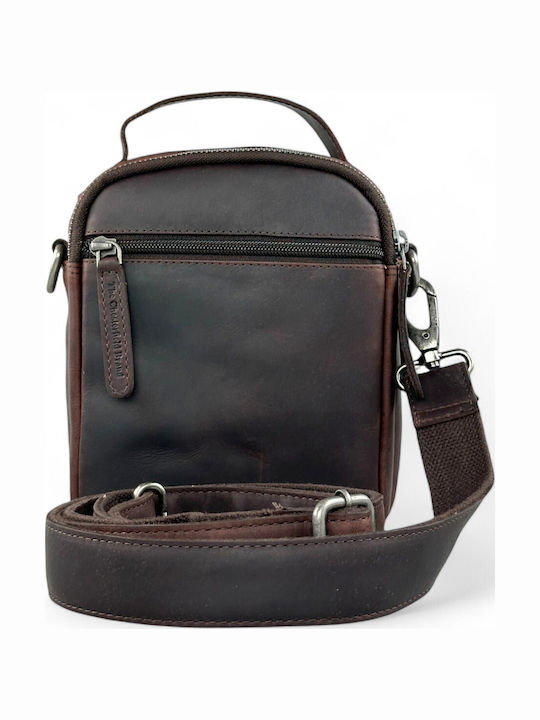 Leather Men's Shoulder / Crossbody Bag Brown