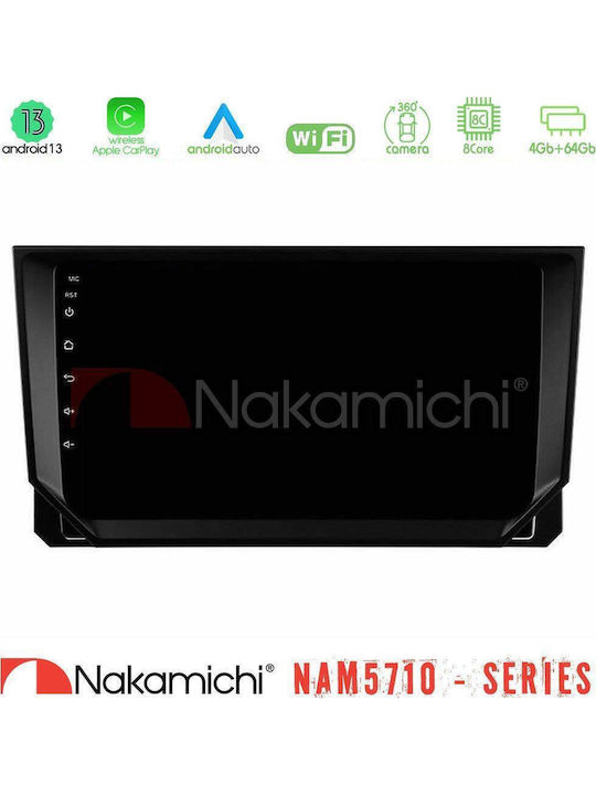Nakamichi Car Audio System for Seat Arona and Ibiza 2018-2022 Bluetooth USB Wi-Fi GPS Apple CarPlay Android Auto with 9 Inch Touch Screen