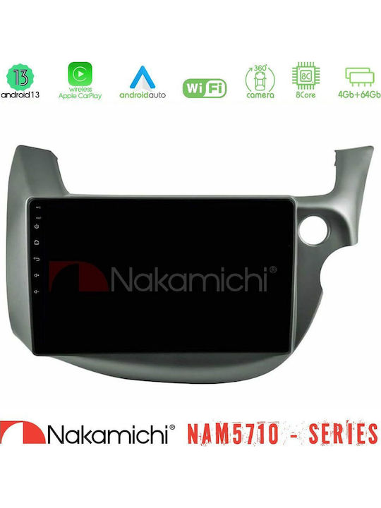 Nakamichi Car Audio System for Honda Jazz 2009-2013 Bluetooth USB WiFi GPS Apple CarPlay Android Auto with 10" Touch Screen