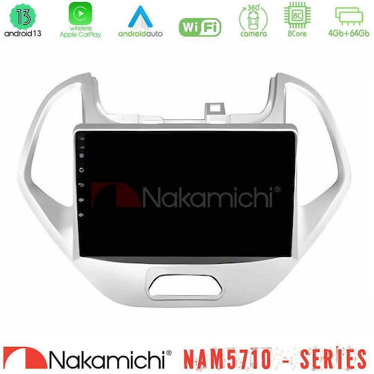 Nakamichi Auto-Audiosystem für Ford Ka 2016-2020 Bluetooth USB Eingebautes Wi-Fi GPS Apple CarPlay Android Auto mit Touchscreen 9 Zoll
