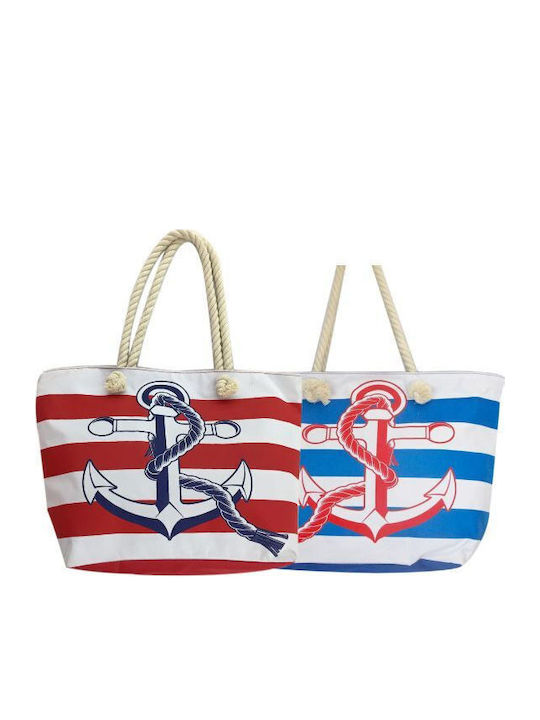 Schulter Stoff Strandtasche Blau BK-010