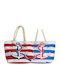 Schulter Stoff Strandtasche Rote BK-010