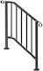 Balustrade 2-3 Exterior Steps Black Steel 950 X 84 X 985 Mm Adjustable Angle