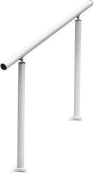 Balustrade 1-3 Trepte Exterioare Albă Aluminiu Lungime 91 Cm Unghi Reglabil
