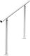 Balustrade 1-3 Exterior Steps White Aluminum Length 91 Cm Adjustable Angle