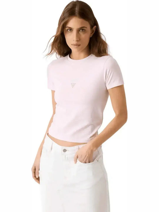 Guess Women's Crop T-shirt Pink