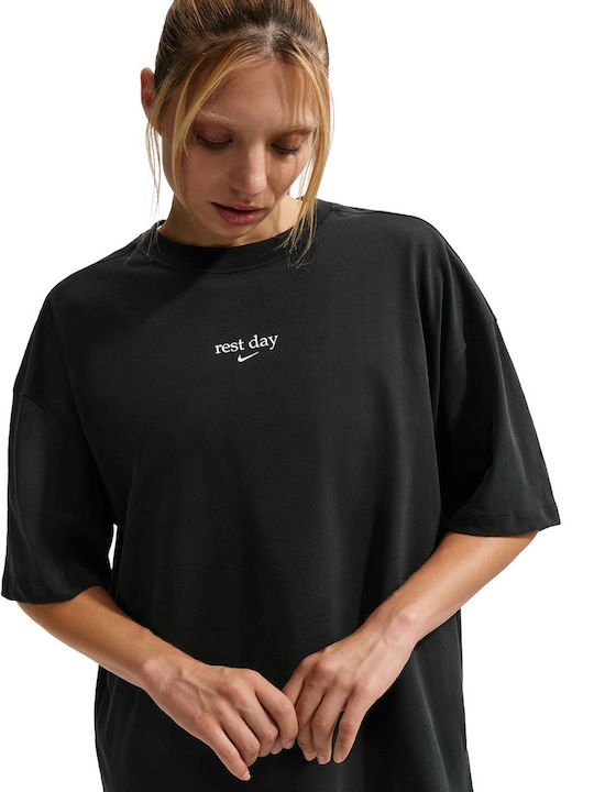 Nike Dri-fit Γυναικείο T-shirt Dri-Fit Μαύρο