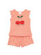 Minerva Kids Nightwear Summer Peach-Red Cherries Baby Pointelle