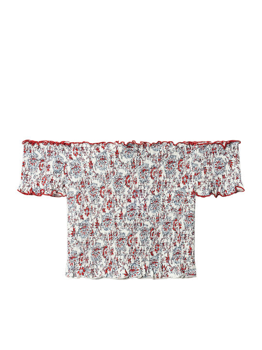 Kids Short-Sleeved Blouse White Gretel