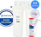 Pentair 2g Slimline Water Filter Device Double Under Sink with Faucet & Replacement Filter 57-0089/8