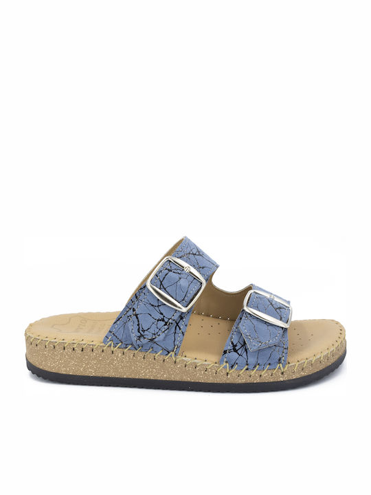 Sandale Casual Damă Anatomici De Piele Albastre