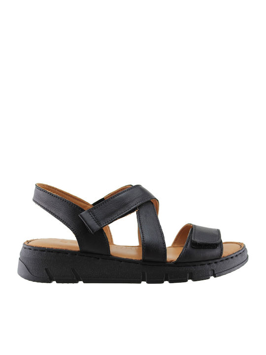 Deri Damen Flatforms Schwarze G-251758