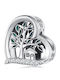 Silver me Charm Οικογένεια από Ασήμι με Ζιργκόν
