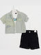 Kids Clothing Set with Shorts Summer 3 Pieces Green