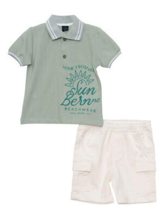 Kids Set With Shorts Summer 2 Pieces Green