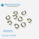Steel Link 6x1mm Gold 70 Pieces