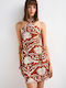 Summer Mini Dress Orange FBL013-107-13 SPICY PUMPKIN