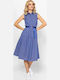 Summer Midi Shirt Dress Royal