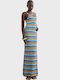 Summer Maxi Knitted Dress Blue