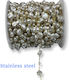 Steel Chain Acrylic Pearl White 10mm