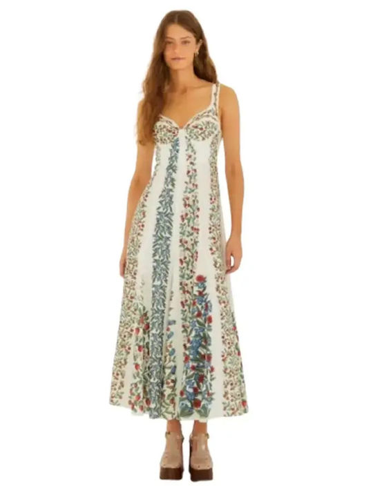 Summer Midi Dress Fruit Print