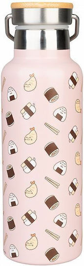 Grupo Erik Stainless Steel Thermos Bottle 500ml PUSHEEN Sushi Roll with Handle
