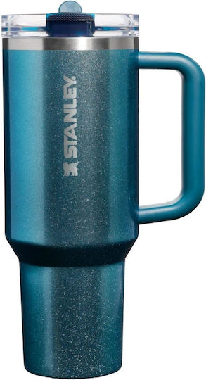 Stanley ProTour Handled Tumbler Thermos Bottle Stainless Steel BPA Free 1.18lt Gray With Straw And Handle