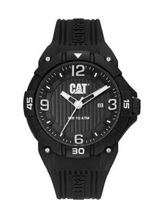 CAT Mens Ανδρικό Ρολόι Μπαταρίας με Μαύρο Καουτ...