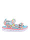 Kids' Anatomic Sandals with Hoop & Loop Closure and Lights Light Blue