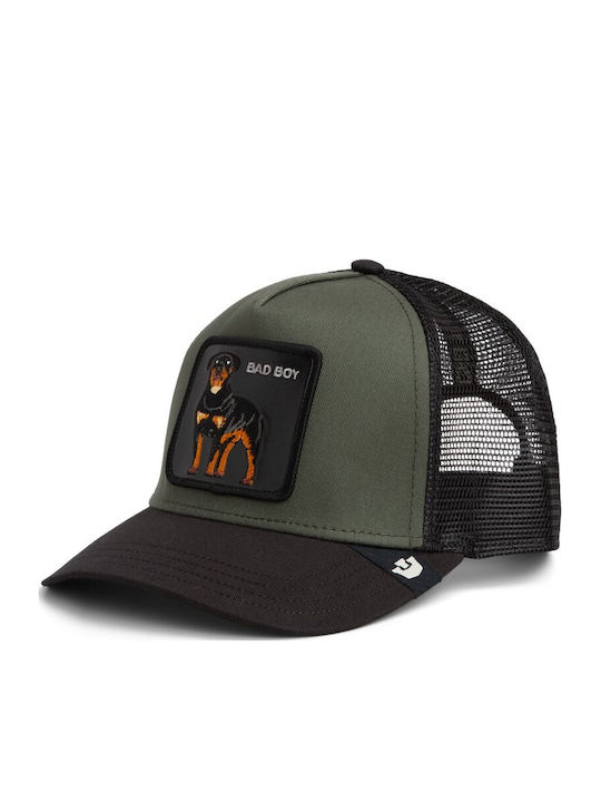 Jockey Cap Bad Boy Trucker Dog Green Goorin Bros