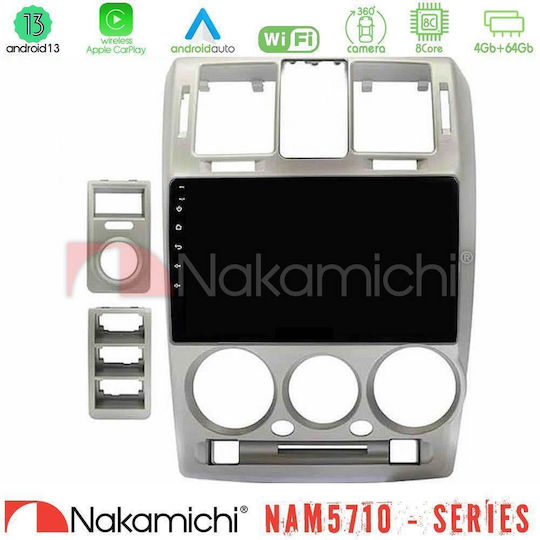 Nakamichi Ηχοσύστημα Αυτοκινήτου για Hyundai Getz 2002-2009 (Bluetooth/USB/WiFi/GPS/Apple-Carplay/Android-Auto) με Οθόνη Αφής 9"