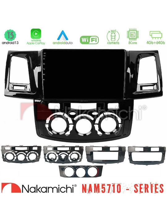 Nakamichi Car Audio System for Toyota Hilux 2007-2016 Bluetooth USB WiFi GPS Apple CarPlay Android Auto with 9" Touch Screen