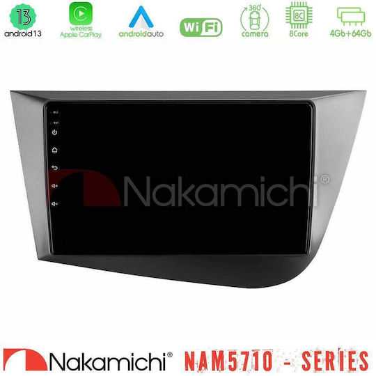 Nakamichi Car Audio System for Seat Leon 2005 – 2012 Bluetooth USB WiFi GPS Apple CarPlay Android Auto with 9" Touch Screen